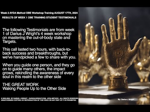 9 Testimonies 27 to 36. Workshop Training Results of Week 1