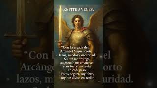 🙏Arcángel Miguel repite 3 veces #amor #sanaciones #frases #fe #oracionescristianas #oracion #paz