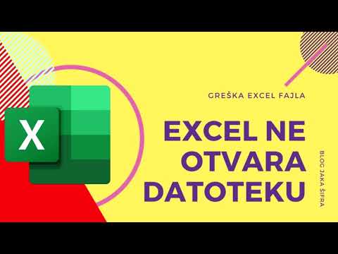 Video: Kako Oporaviti Excel Datoteku