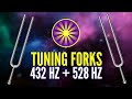 432 hz  528 hz tuning forks the most powerful frequencies in the universe alpha binaural beats