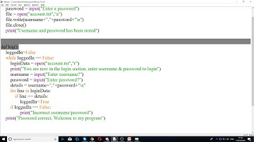 Q22 - pair programming section - Storing username & password in a file