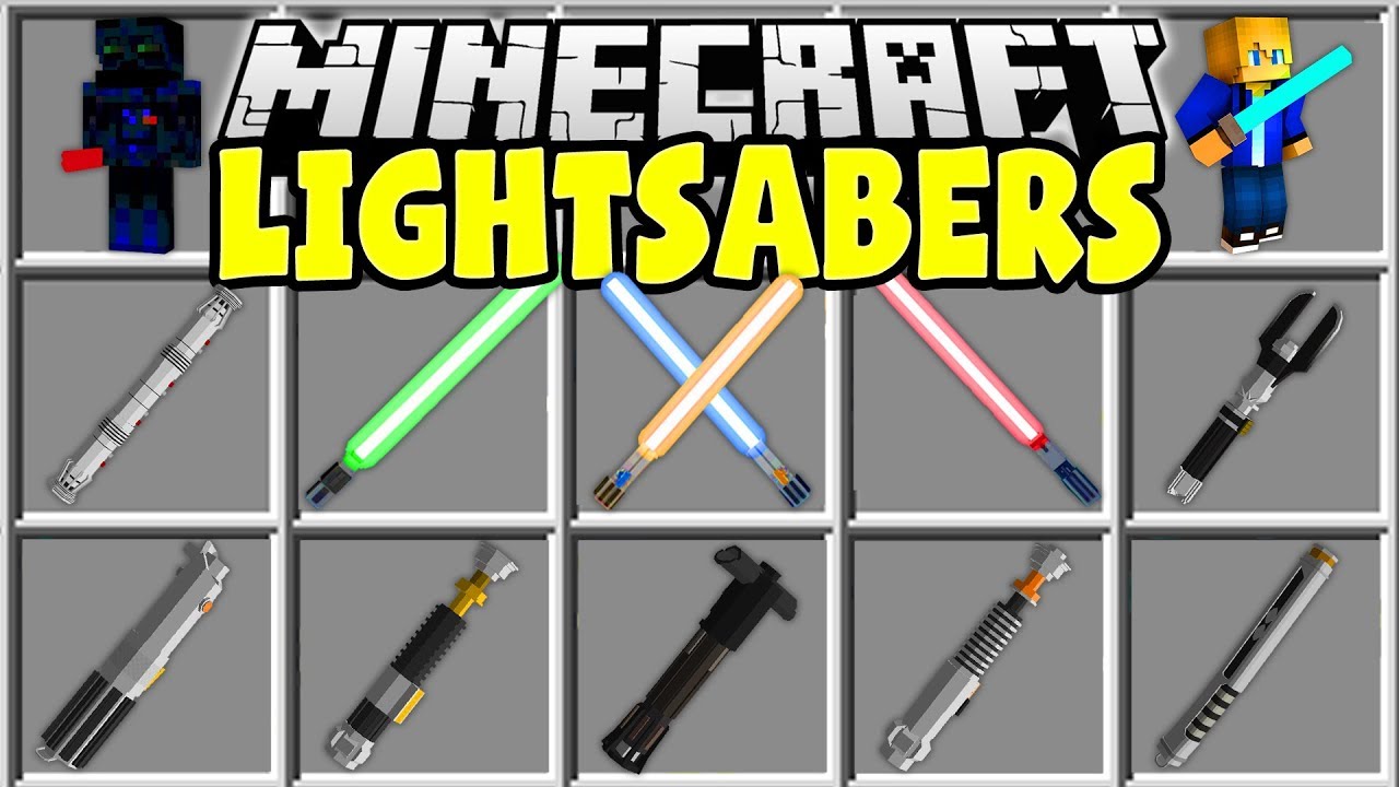 Minecraft Lightsaber Mod Craft Minecraft Lightsabers And Use The Force Youtube