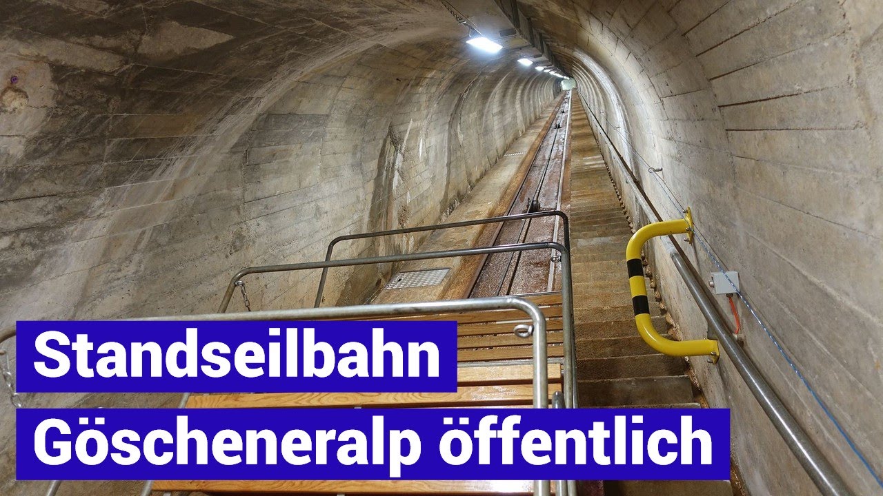 Öffentliche Standseilbahn Staumauer Göscheneralp