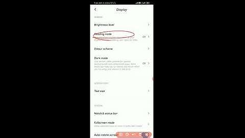 How to customise reading mode on off in redmi 9 prime