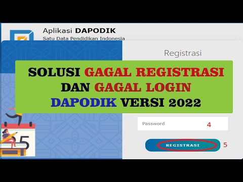 SOLUSI GAGAL REGISTRASI DAN GAGAL LOGIN DAPODIK VERSI 2022