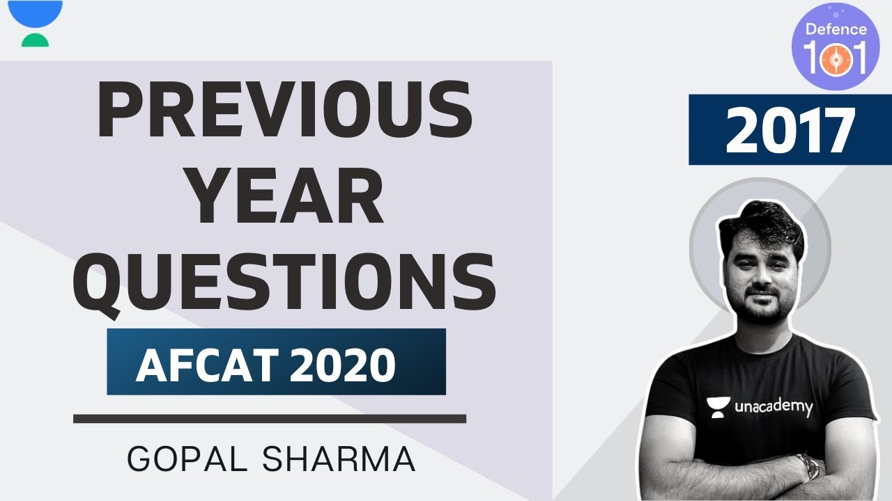 Previous Year Questions 2017 (Part-2) | AFCAT 2020 | Mathematics | Gopal Sharma