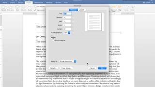 This video demonstrates how to set the margins in a document using
word 2016 for mac.