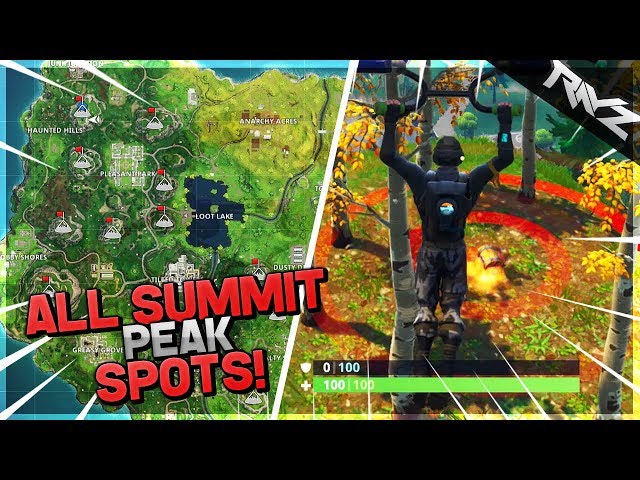 mountain peaks fortnite week 6 challenge live summit map locations for battle royale daily star - summit peaks fortnite