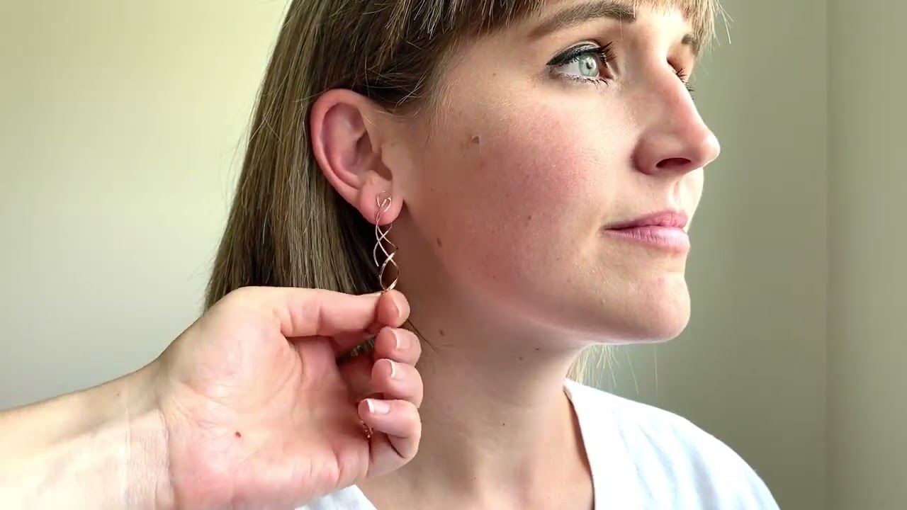 Long Double Spiral Earrings