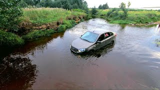 БРОД! LADA Granta не смогла, KIA RIO заглохла. Объезд пробки Нижний Новгород-Бор