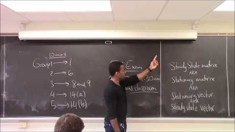 Math 1108-R17 Lecture 34 - Practice problems: Markov Chains; Absorbing chains; Bayes