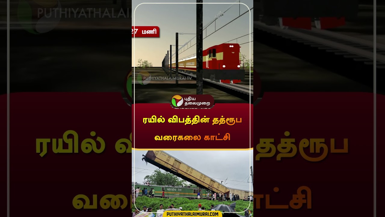 ரயில் விபத்தின் தத்ரூப வரைகலை காட்சி | West Bengal Train Accident | #railway | #shorts