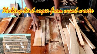 Making bird cages from wood waste