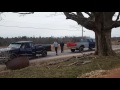 Truck tug of war gone wrong