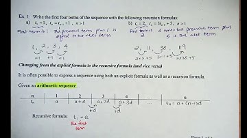 Lesson 7.4 Recursive Sequences