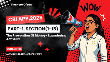 CBI APP Preperation 2025| The Prevention Of Money-Laundering Act,2002| Part 1(Section 1-15)