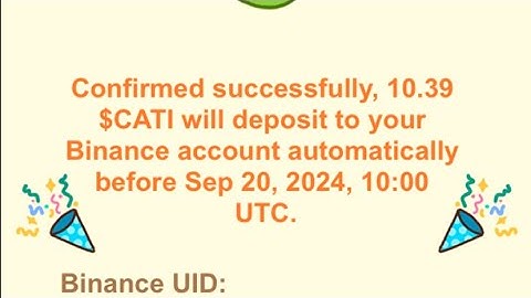 How To Deposit $CATI (Catizen) Token To BINANCE