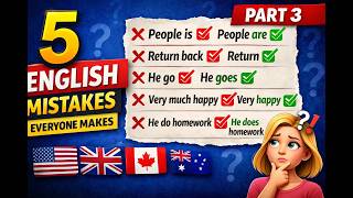 5 Common English Mistakes Everyone Makes | Fix These Grammar Mistakes (Part 3)