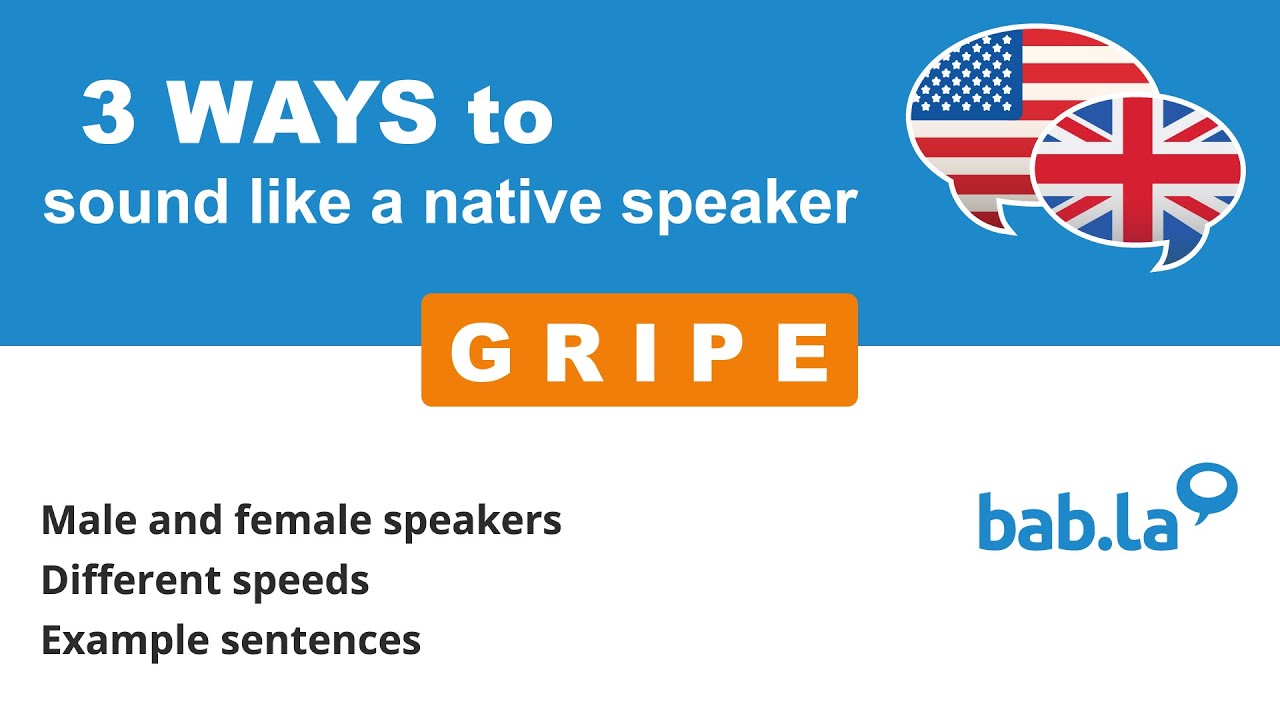 GRIPE Pronunciation Improve Your Language With Bab la YouTube