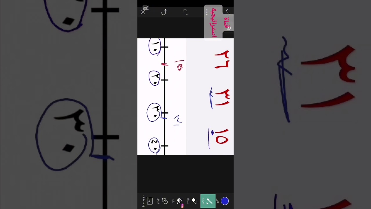 استخدام خط الأعداد حتى ١٠٠