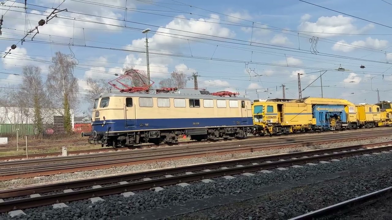 E10 1239 besucht Aschaffenburg und nimmt Stopfmaschinen mit Teil 3: Abfahrt