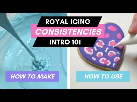 The 5 Main Royal Icing Consistencies: How To Make Them and How To Use Them (the short version!) thumbnail