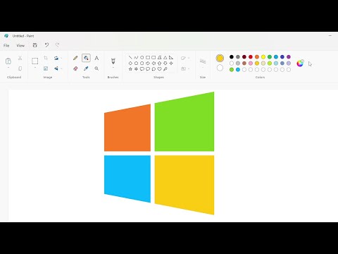 How to draw the Microsoft Windows logo using MS Paint Windows 11 | How to draw on your computer