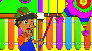 Dale A La Piñata Pinocho. Canciones Infantiles.Rompe la piñata. Super Divertido.😜
