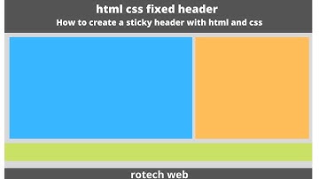 html css fixed header - How to create a sticky header with html and css