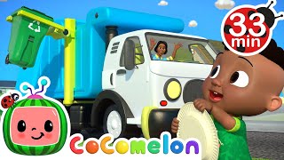 wheels on the recycling truck more cocomelon nursery rhymes kids songs