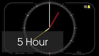5 Hour - Analog Clock Timer & Alarm - 1080p - Countdown