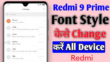 How To change Font Style in redmi 9 prime | redmi 9 prime me font style kaise change kare