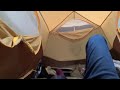 【徒歩ソロキャンプ】NEMO ニーモオーロラストーム２P のテント内