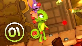 Yooka-Laylee and the Impossible Lair - 100% Walkthrough Part 1 - Capital Causeway & Factory Fright