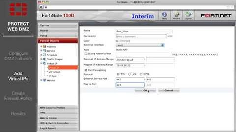 FortiGate Cookbook   Protecting a Web Server with DMZ 5 0