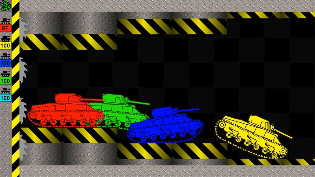Tanks - Survival Marble Race in Algodoo