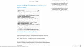 Facebook desktop -  How to access the desktop version of Facebook on smartphones