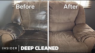 Heavily Soiled Sofa Is Deep Cleaned For The First Time | Deep Cleaned | Insider screenshot 5