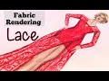 How to draw lace | Lace Fabric Rendering Tutorial Explained | Fashion Illustration
