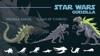 What would Godzilla look like in Star Wars , Game of Thrones, and LOTR?