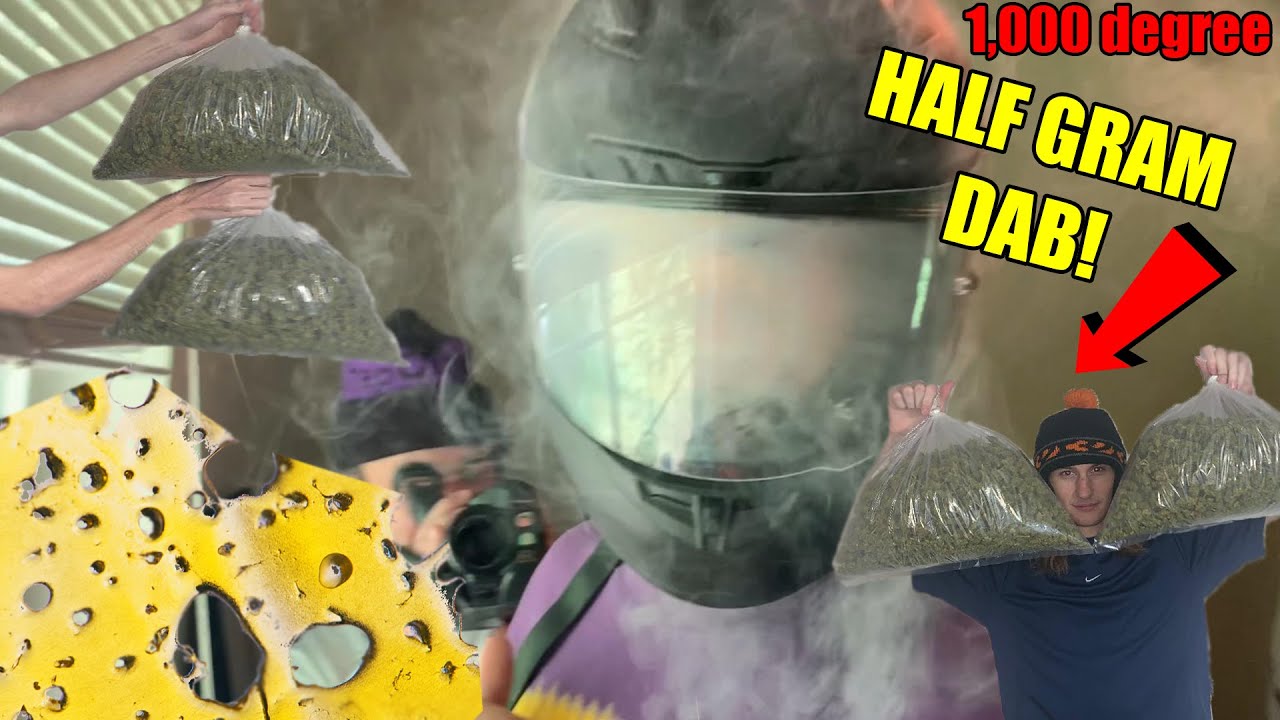 HOTBOXING THE HELMET (half gram dab!!)