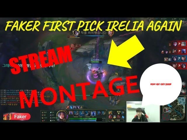 lck winner faker stream MONTAGE 05/05/19 - insta lock irelia again and again !!