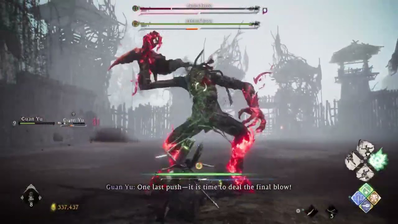 Wolong Fallen Dynasty Yan Liang & Wen Chou Boss Fight First Try