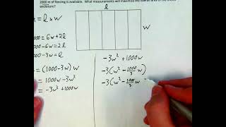 Information Math 11: Notes 3.8b - Quadratic Optimaization Area News