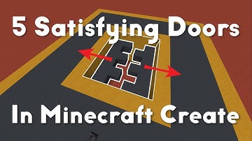 Five Satisfying Doors In Minecraft Create Mod
