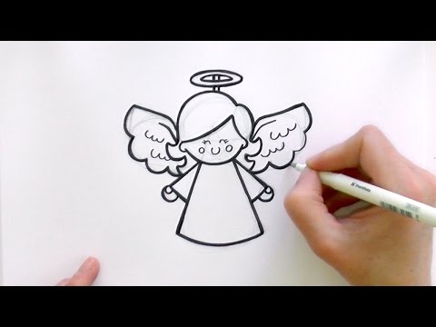 How To Draw A Christmas Angel