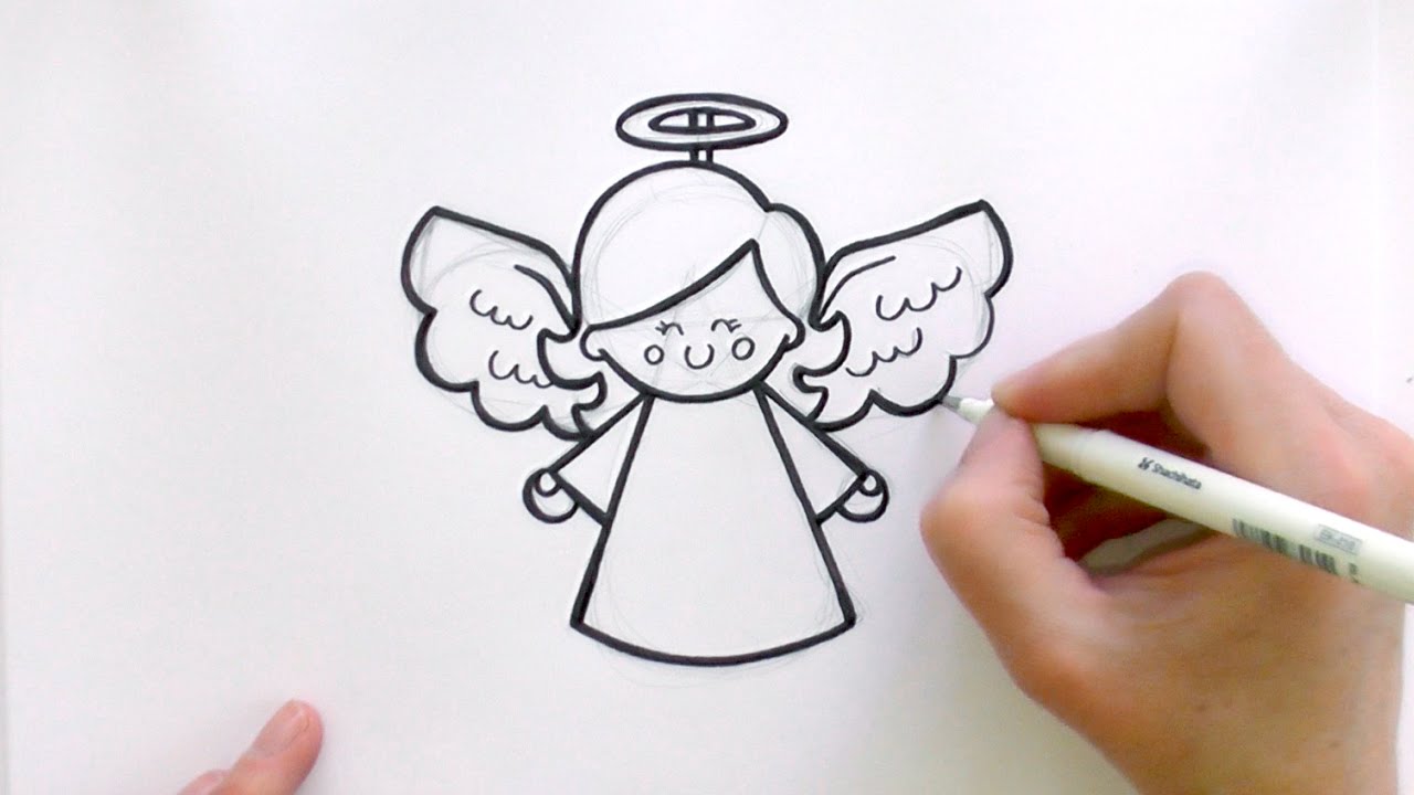 How to Draw an Angel - Really Easy Drawing Tutorial