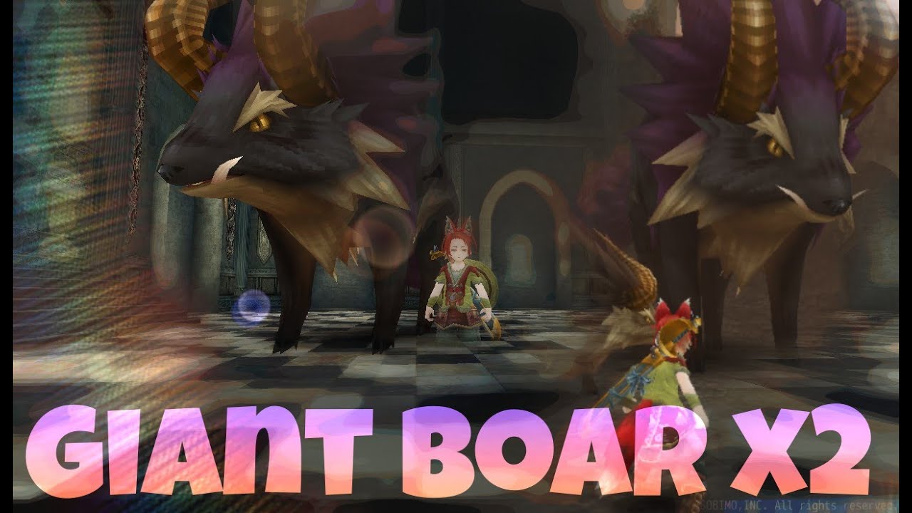 Toram Online Giant Boar 2 boss test 6 YouTube