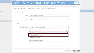 Creating an L4-L7 Service Graph Template, Release 1.0(1e)