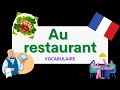 Au restaurant | At the restaurant | French Vocabulary